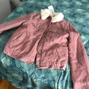 Dusty pink fleece lined jacket